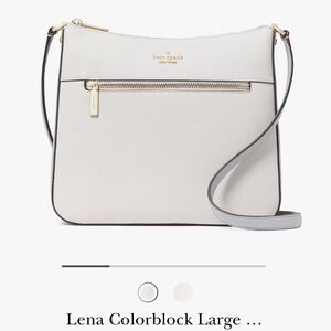 NEW Kate Spade White Tan Crossbody Bag